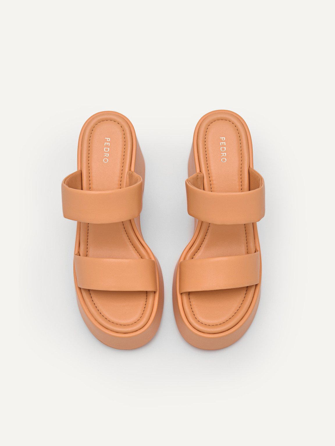 Bianca楔形涼鞋, 淺橙色