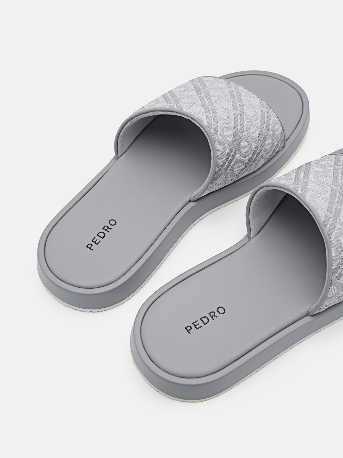 PEDRO標誌織物拖鞋, 灰色