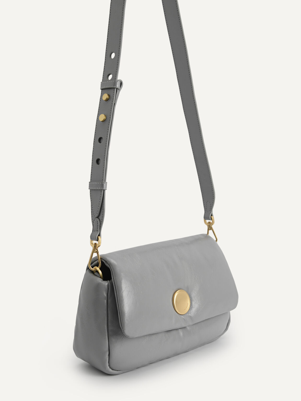 Padded Shoulder Bag, Grey