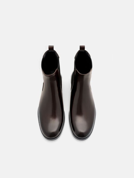 Chace Leather Chelsea Boots, Dark Brown