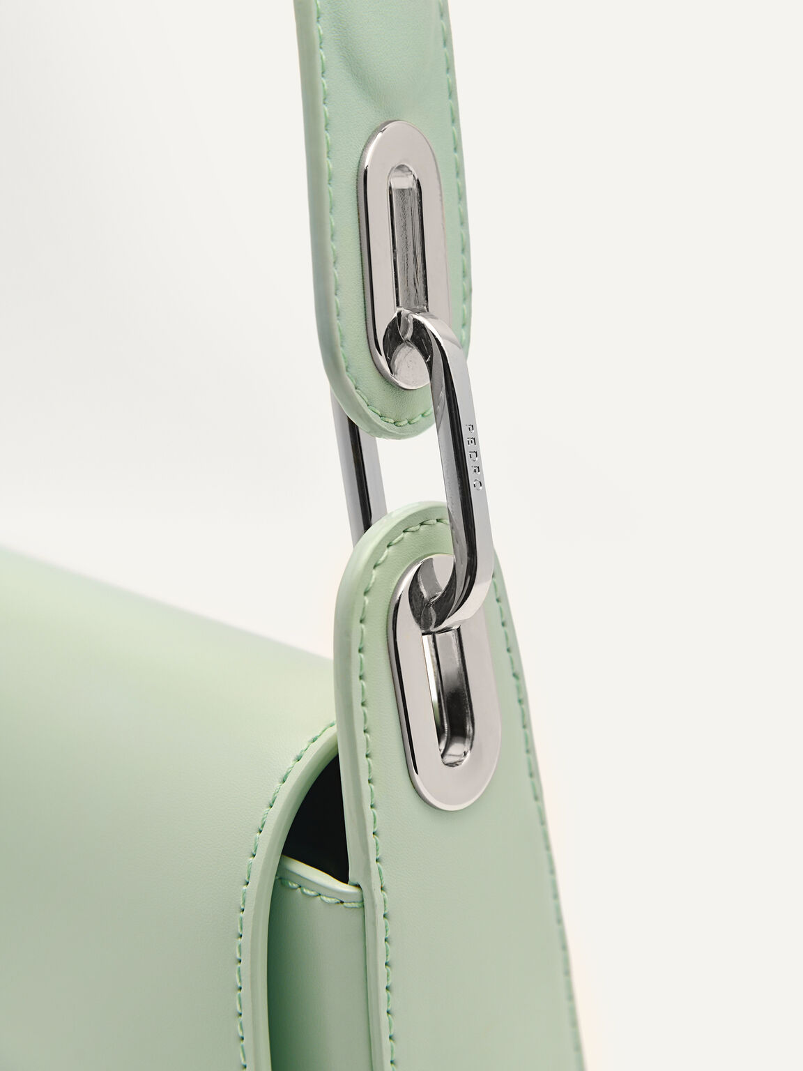 Rift Leather Shoulder Bag, Light Green