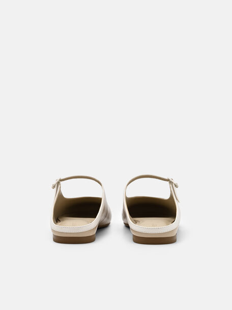 Cap Toe Mules, Nude