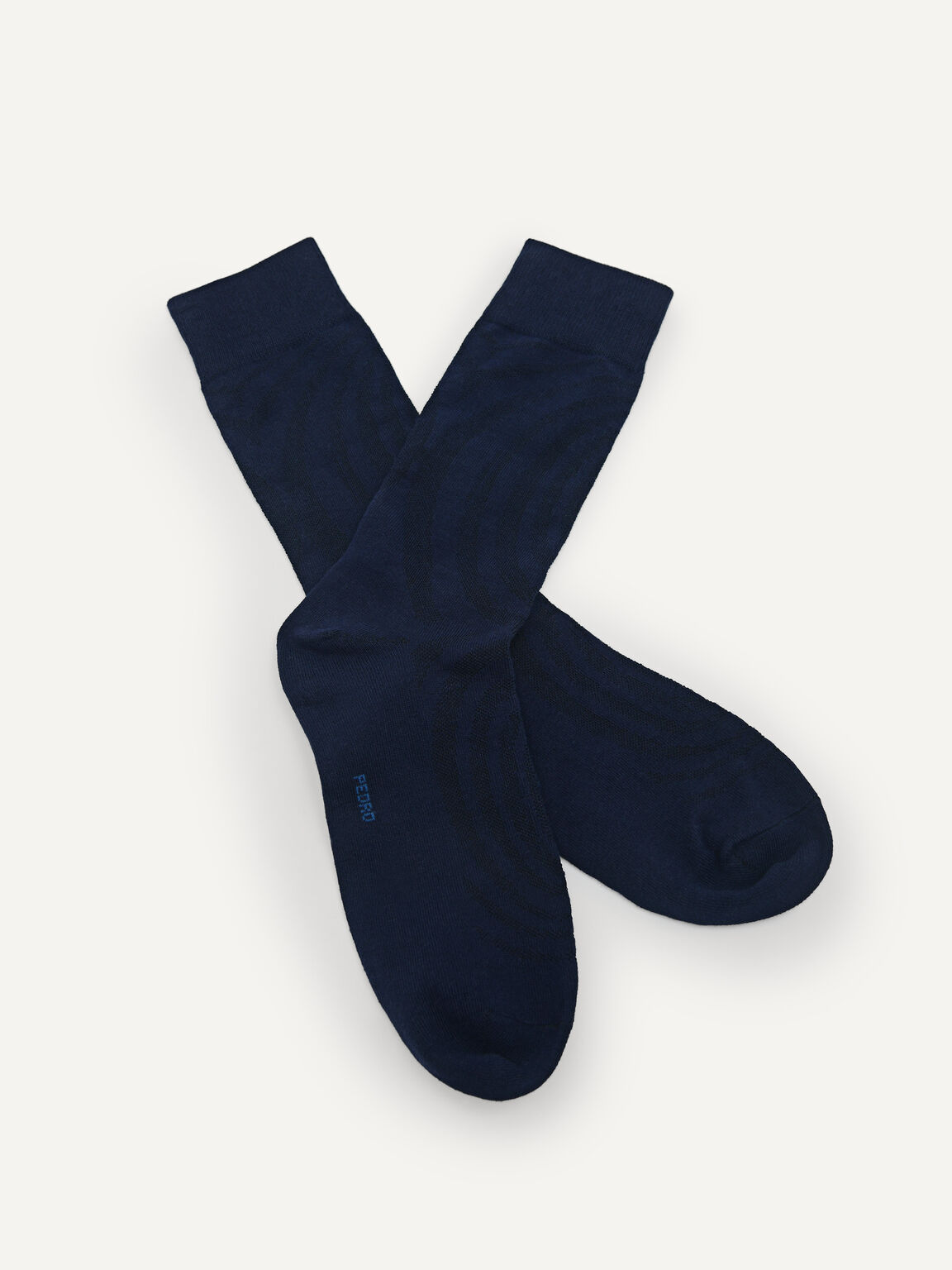 Men's Cotton Socks, Navy, hi-res
