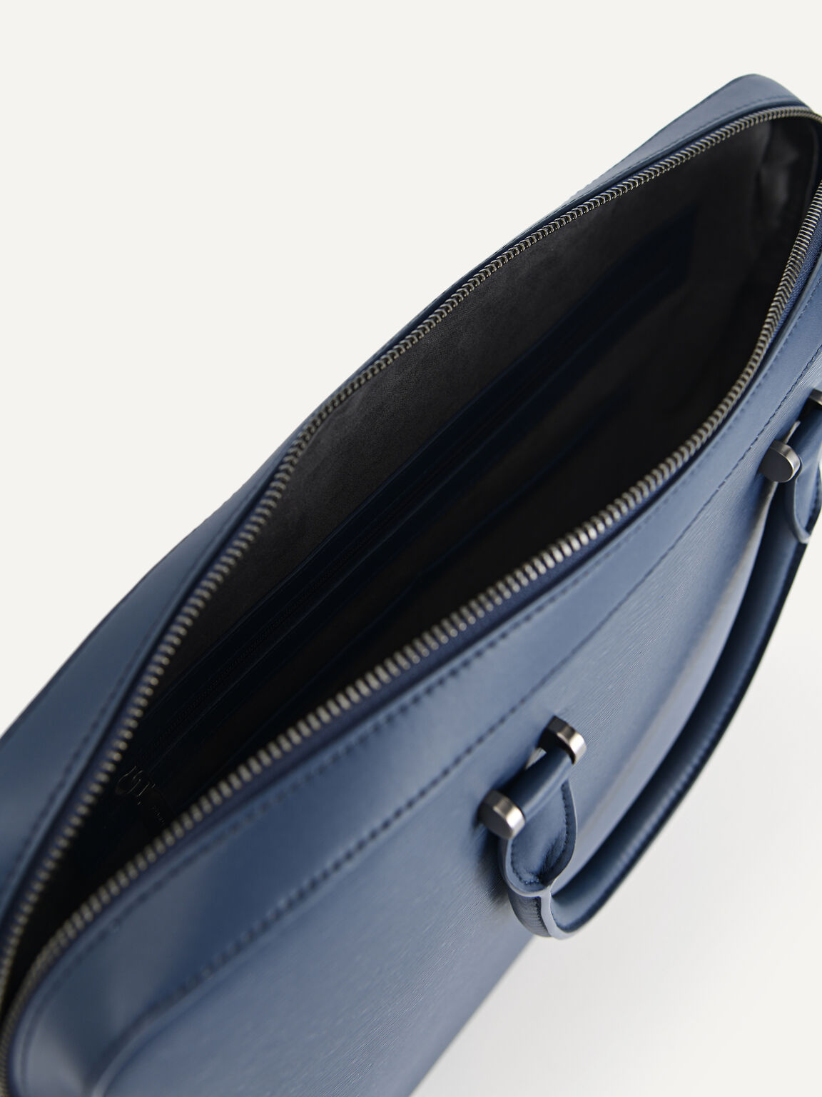 Henry Textured Leather Briefcase, Navy