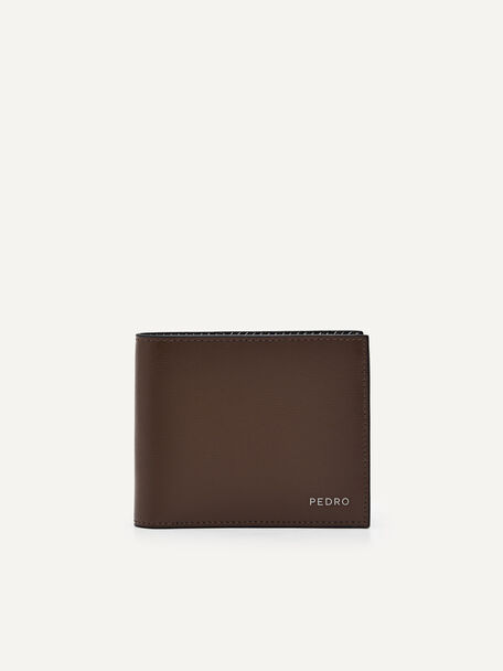 Leather Bi-Fold Flip Wallet, Brown