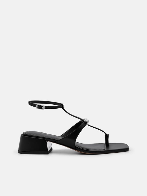 Mia Heel Sandals, Black