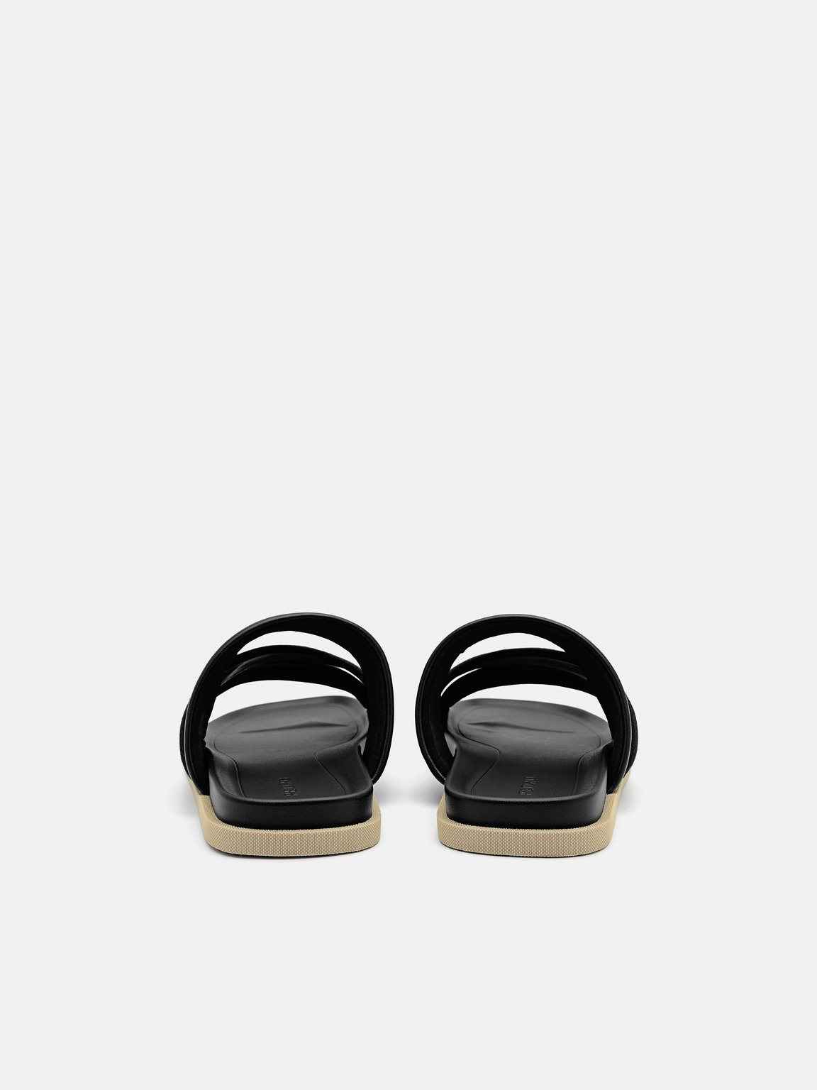 Tri-Band Slide Sandals, Black