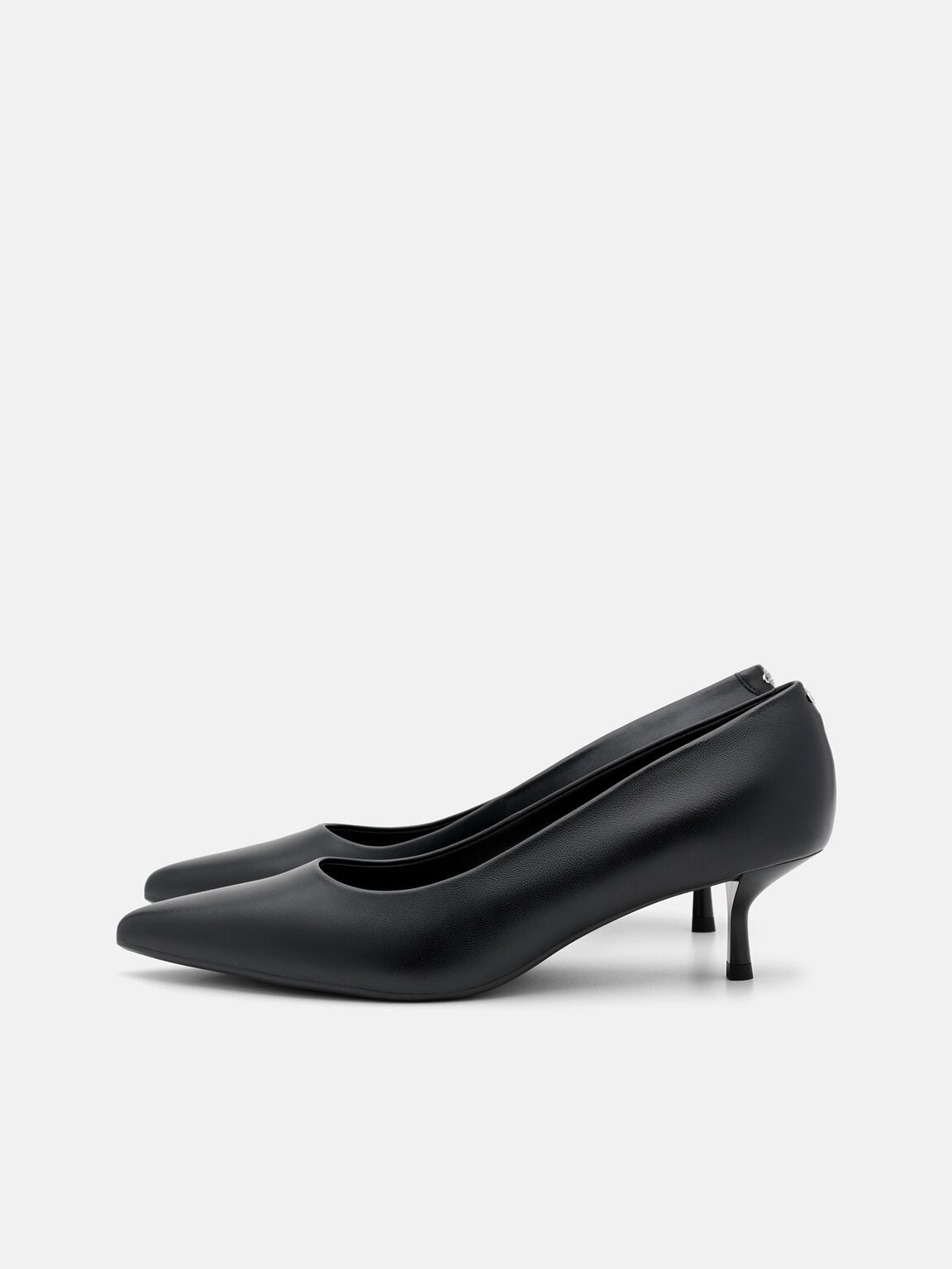 Quinn Leather Heel Pumps, Black