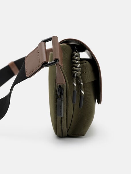Devon Nylon Bum Pouch, Olive Nylon
