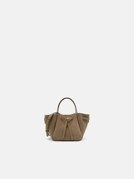 Emory Suede Tote Bag, Olive