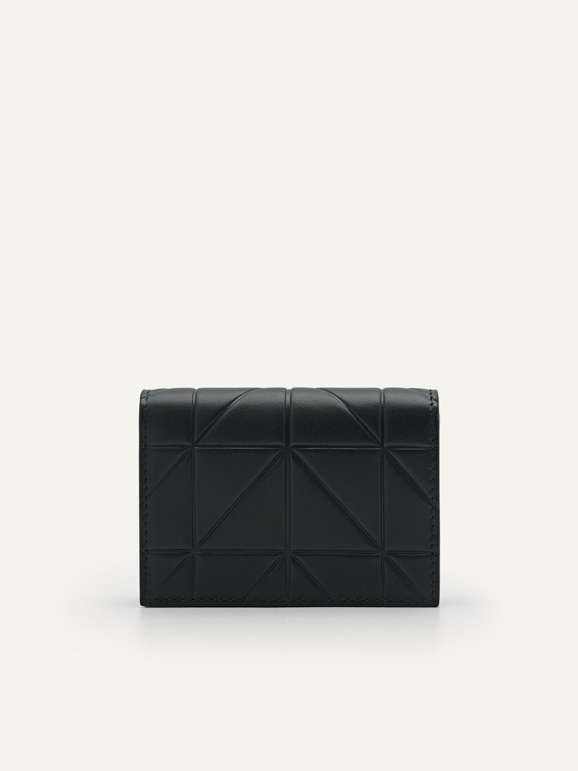 Black PEDRO Icon Leather Card Holder in Pixel - PEDRO EU