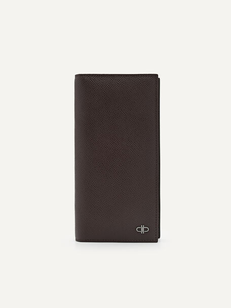 PEDRO Icon Leather Long Wallet, Dark Brown