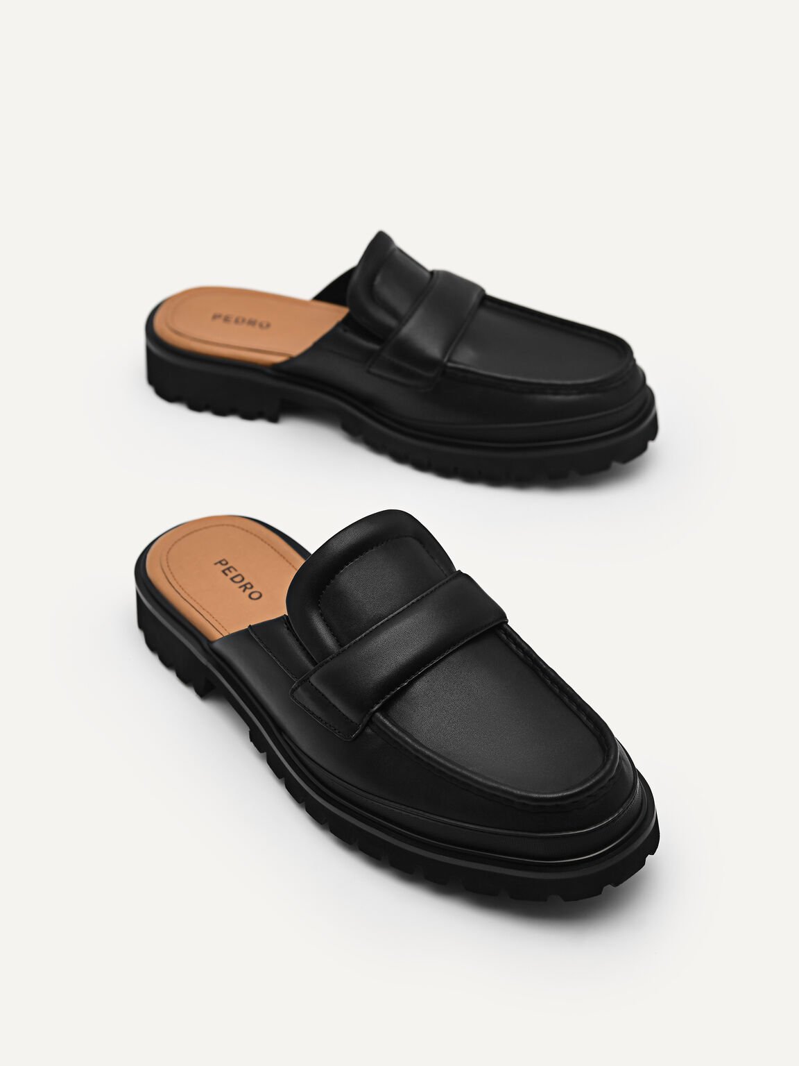 Slip-on Loafers with Chunky Outsole, Black