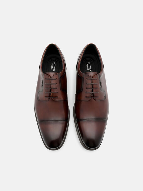 Altitude Lightweight Leather Derby Shoes, Brown Burnish