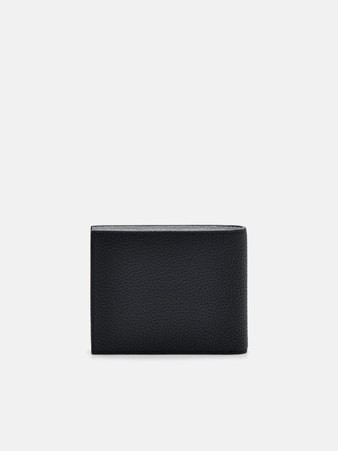 Black Embossed Leather Bi-Fold Wallet with Coin Pouch - PEDRO SG