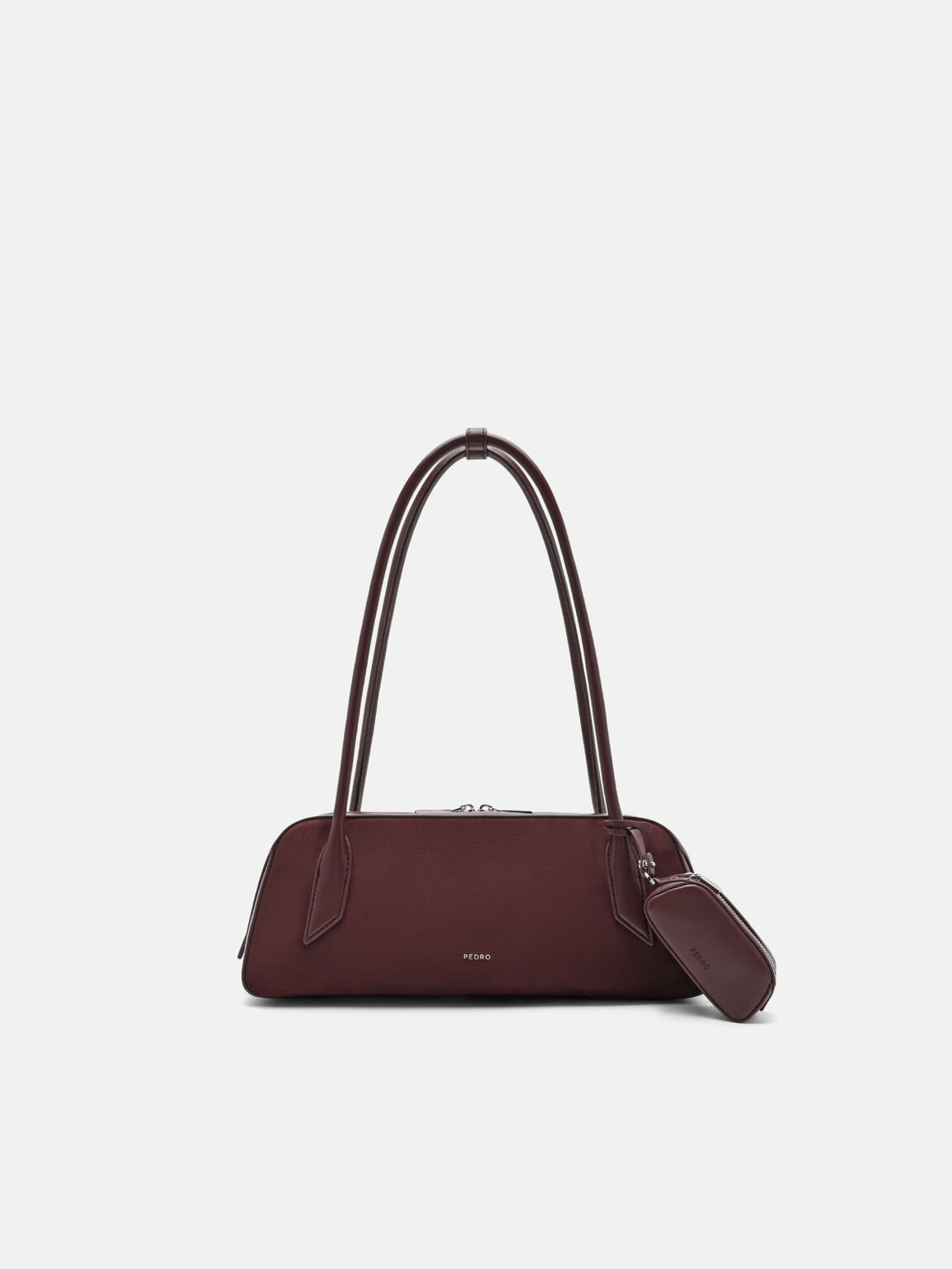 Serif Shoulder Bag, Burgundy