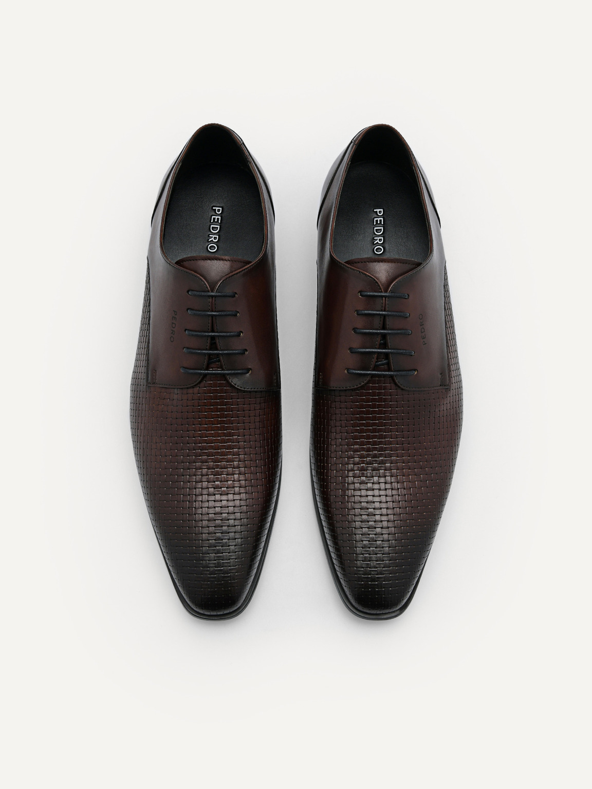Brando Leather Derby Shoes, Dark Brown