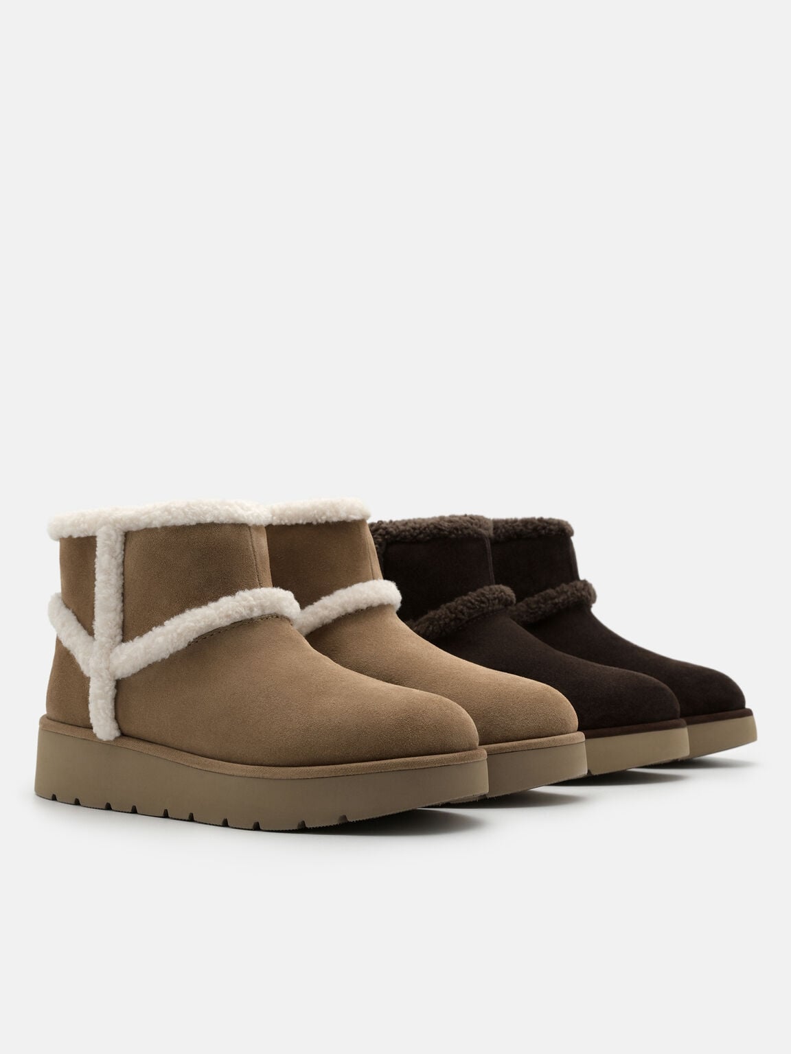 Feliz Suede Boots, Dark Brown