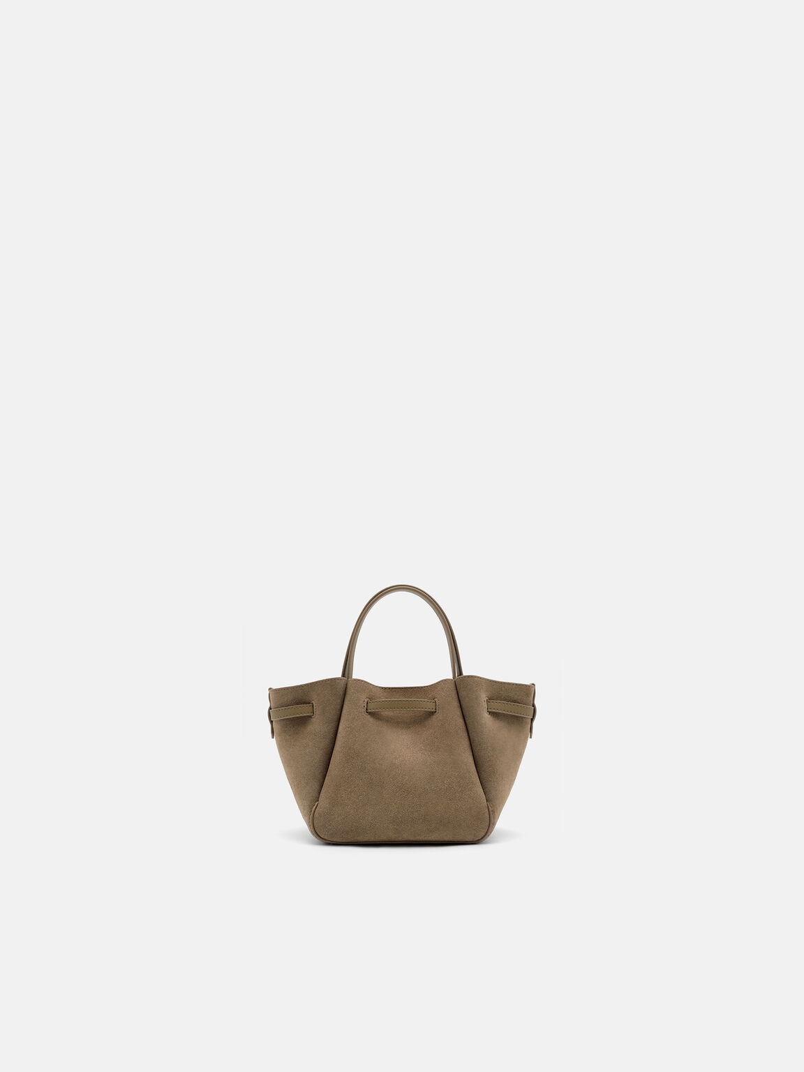 Emory Suede Tote Bag, Olive
