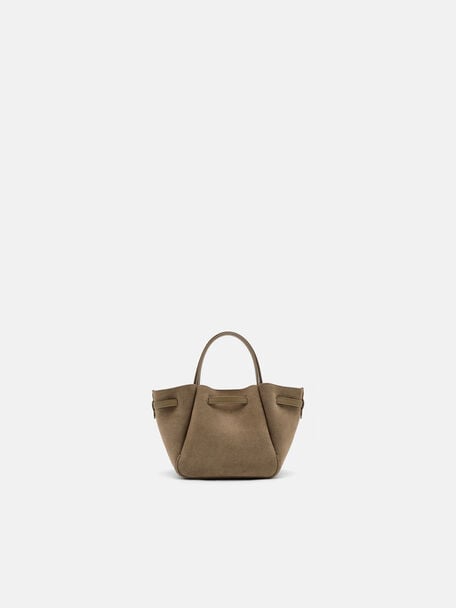 Emory Suede Tote Bag, Olive