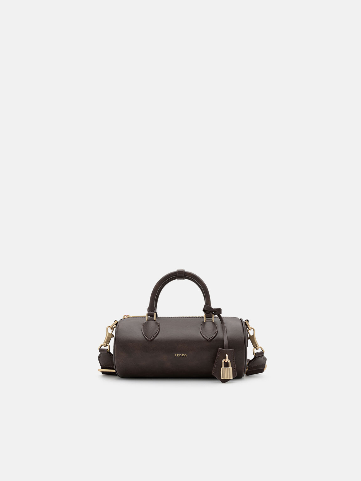 Ilena Bowling Bag, Dark Brown