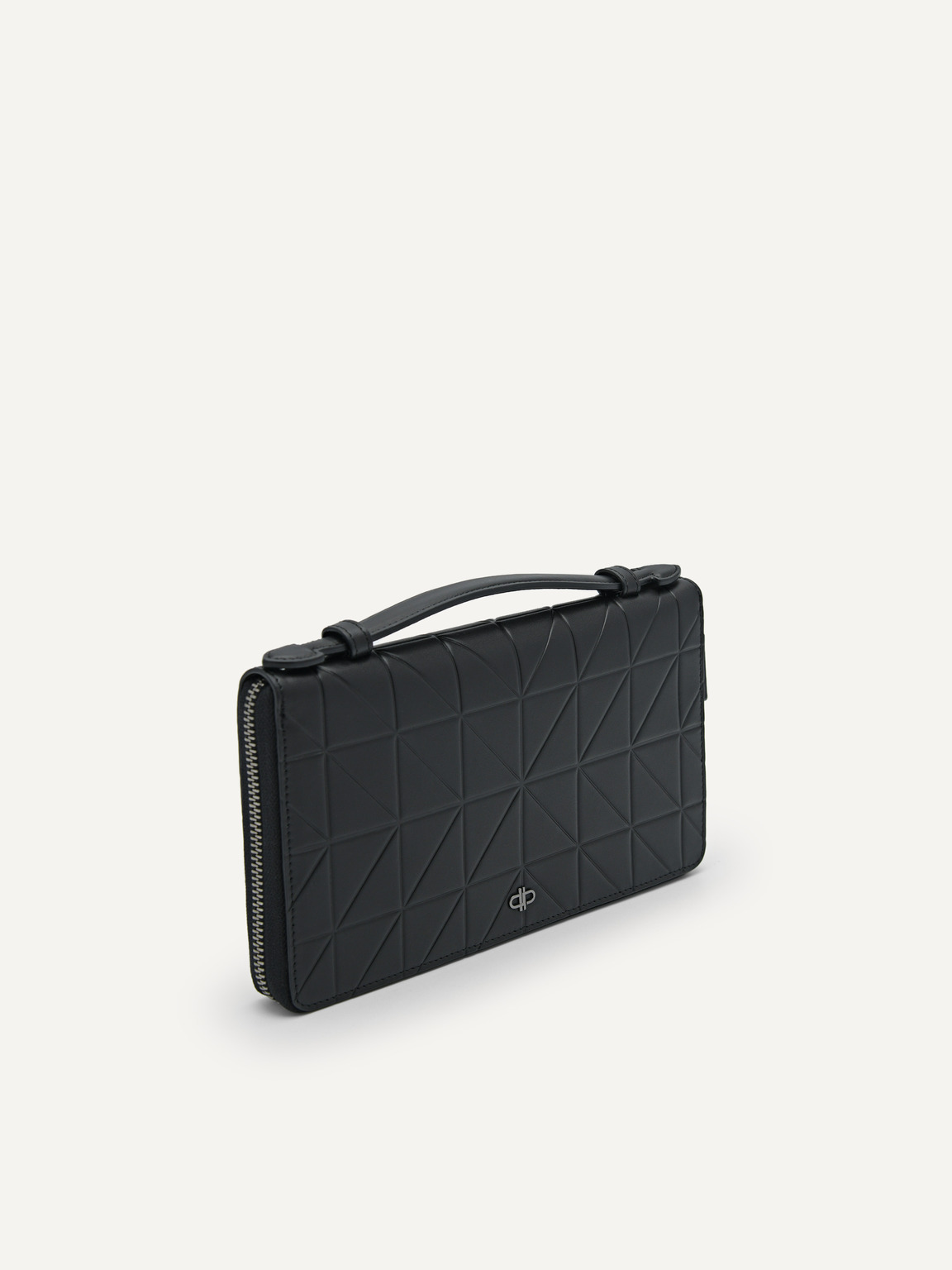 PEDRO Icon Leather Travel Organiser in Pixel, Black