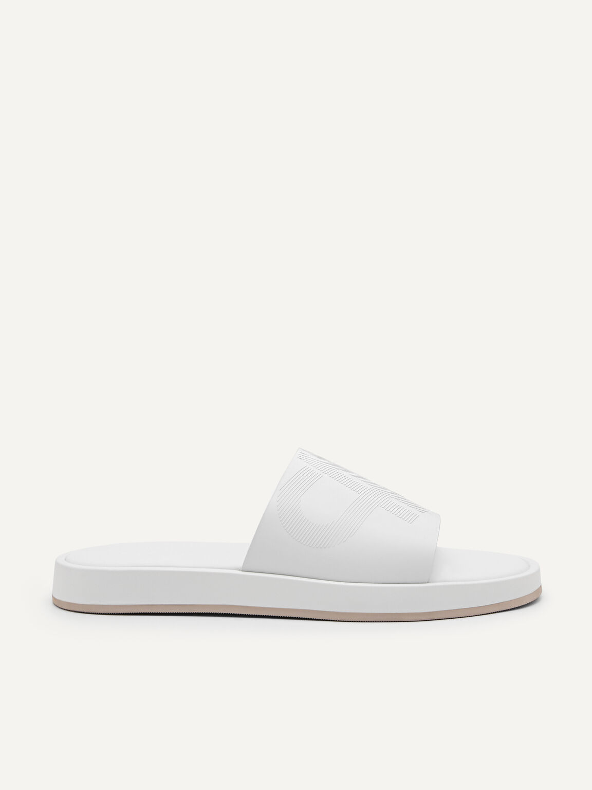 White PEDRO Icon Slide Sandals - PEDRO International
