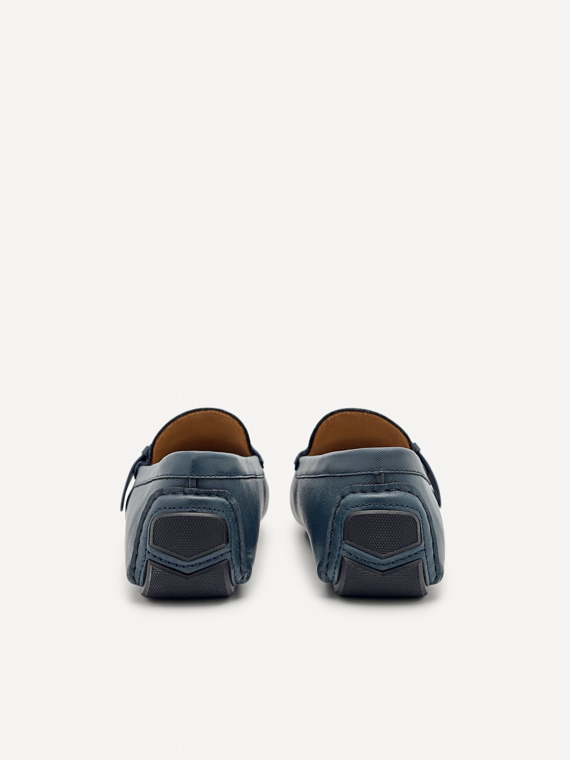 Leather Strap Driving Shoes, Navy