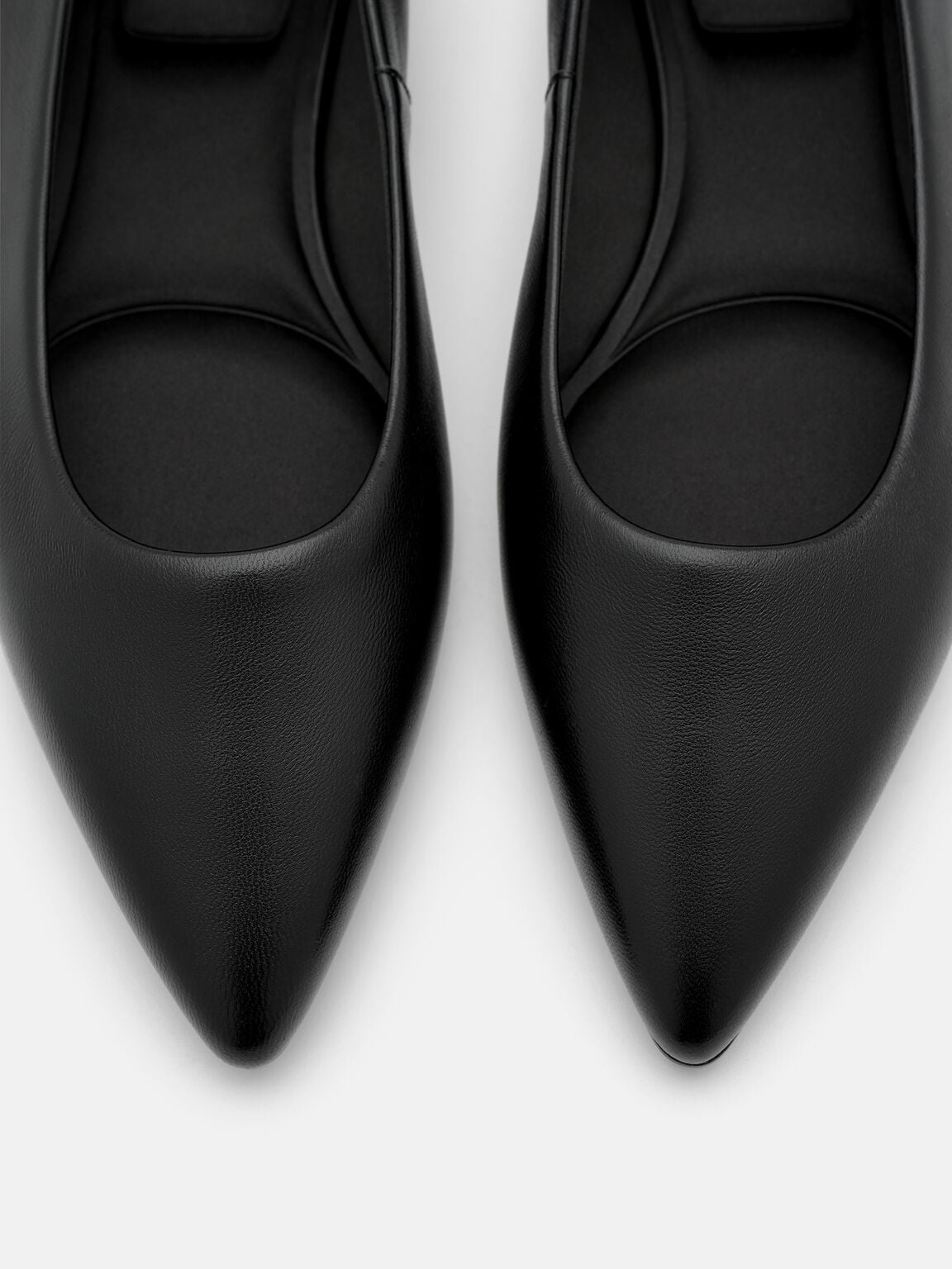 Quinn Leather Flats, Black