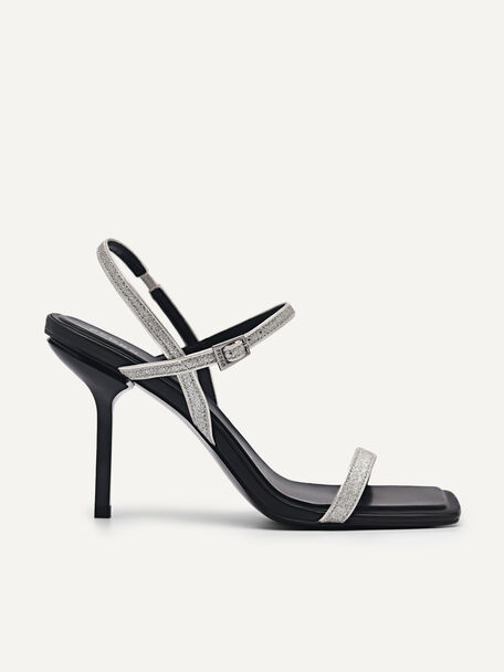Celeste Slingback Heel Sandals, Silver