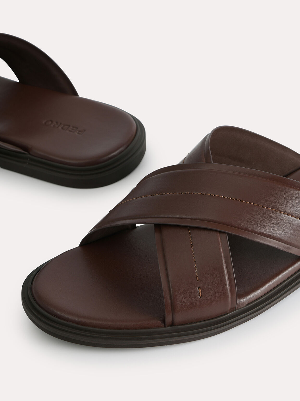 Criss-Cross Sandals, Brown