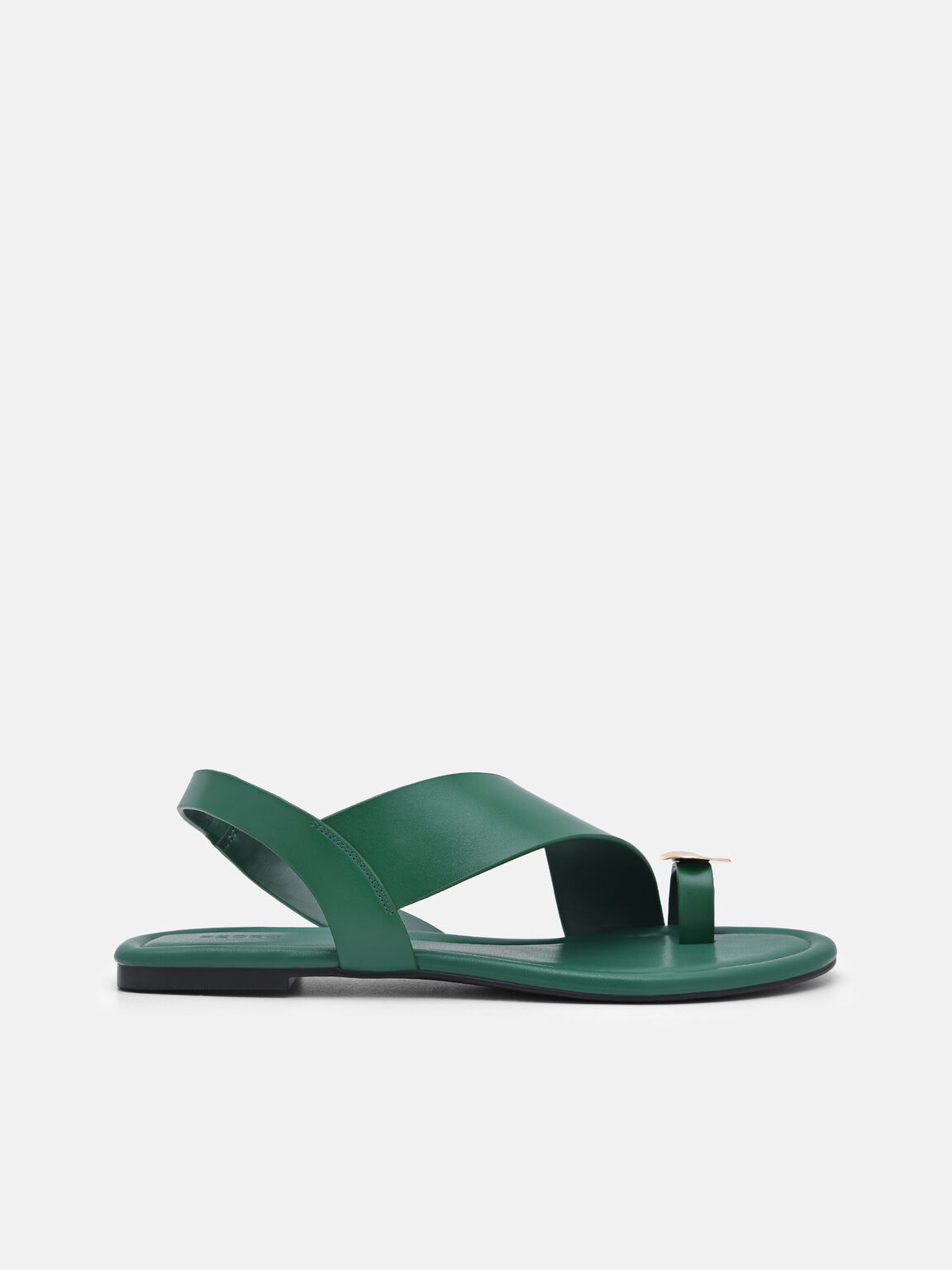 Alexis Leather Slingback Sandals, Dark Green