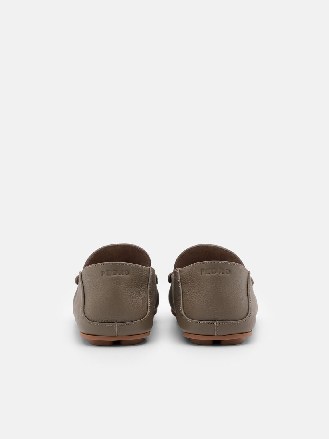 Leather Icon Driving Shoes, Dark Taupe Tumble