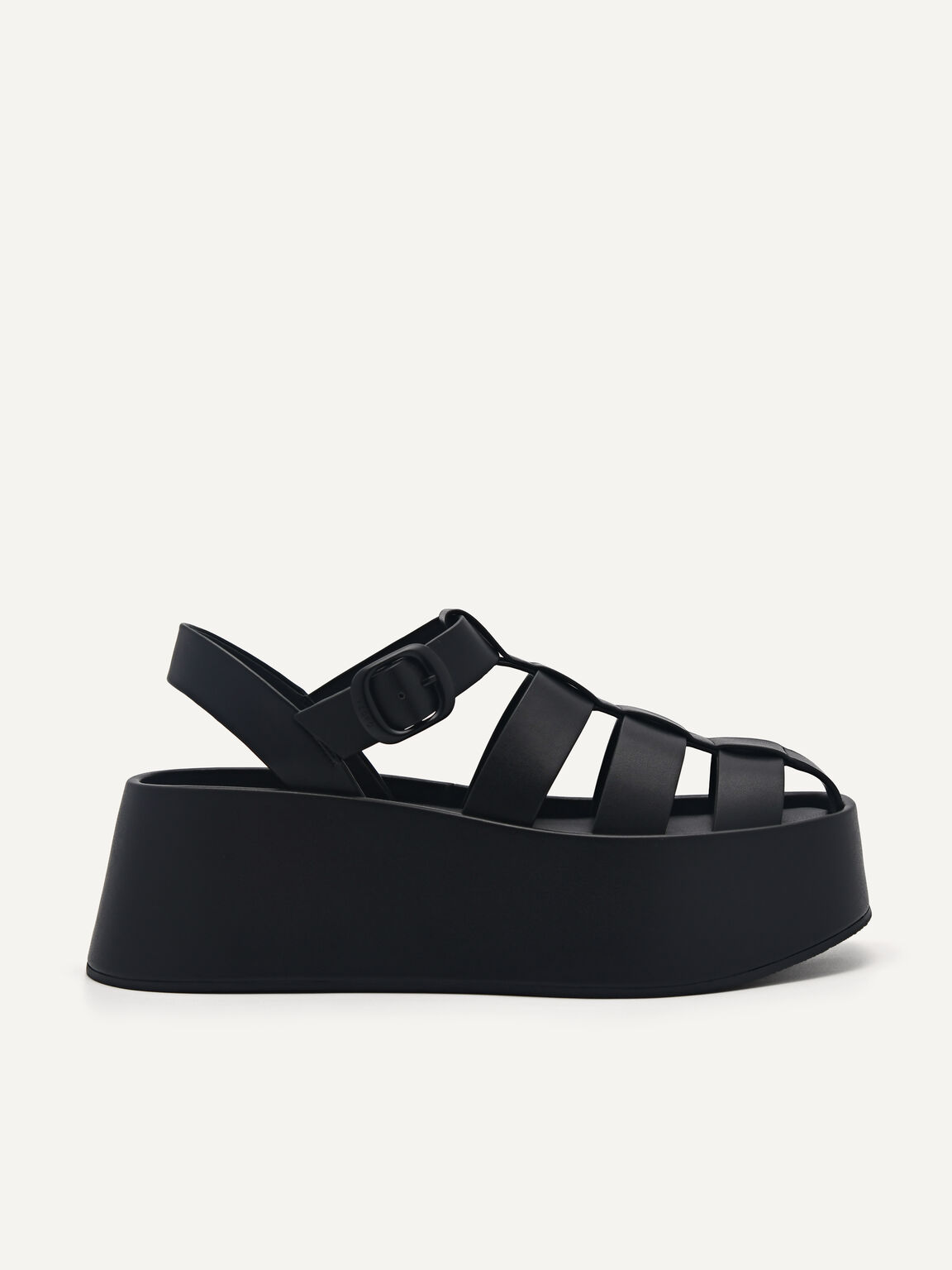 Black Palma Platform Sandals - PEDRO SG