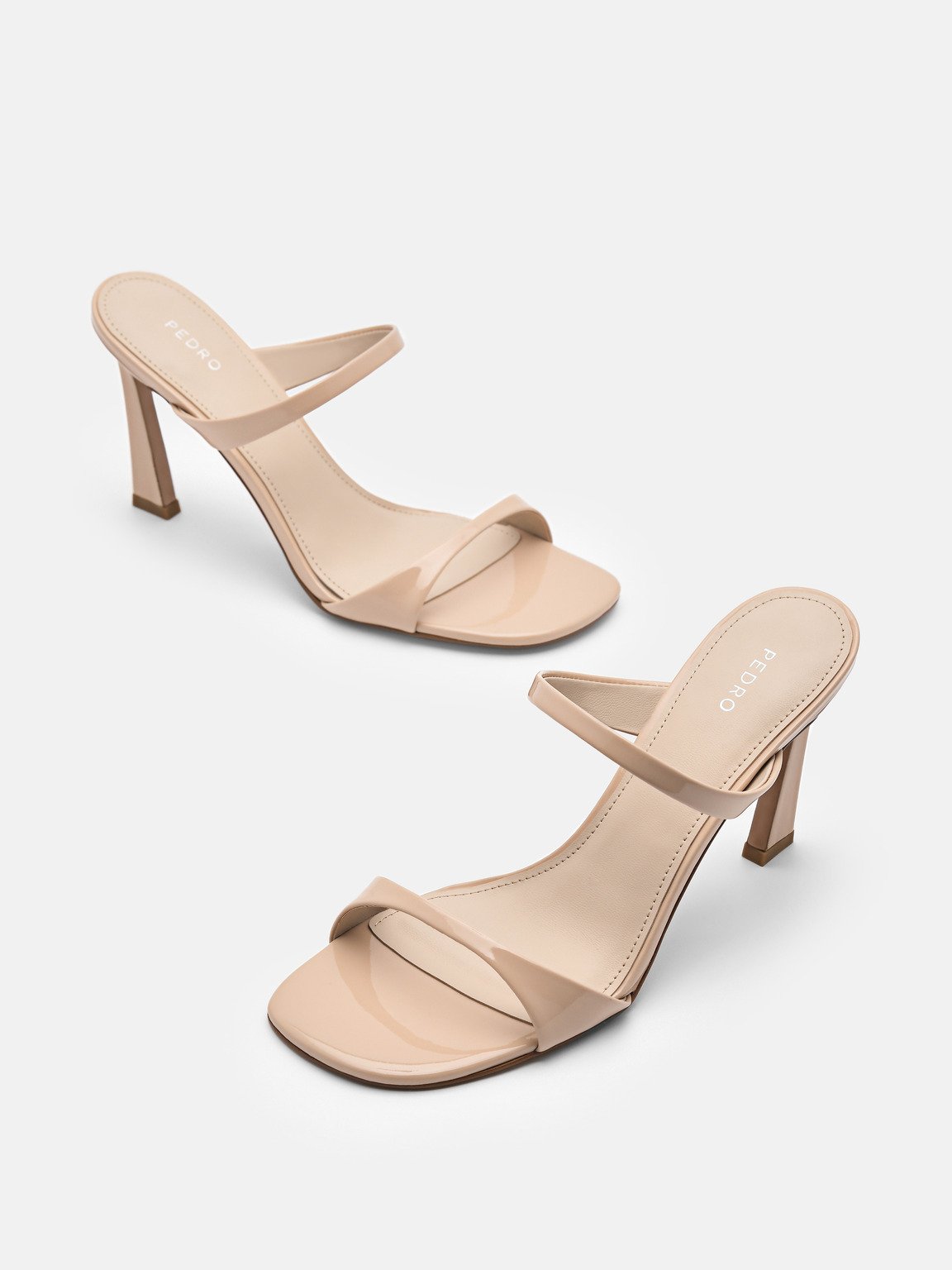 Effie Heel Sandals, Nude