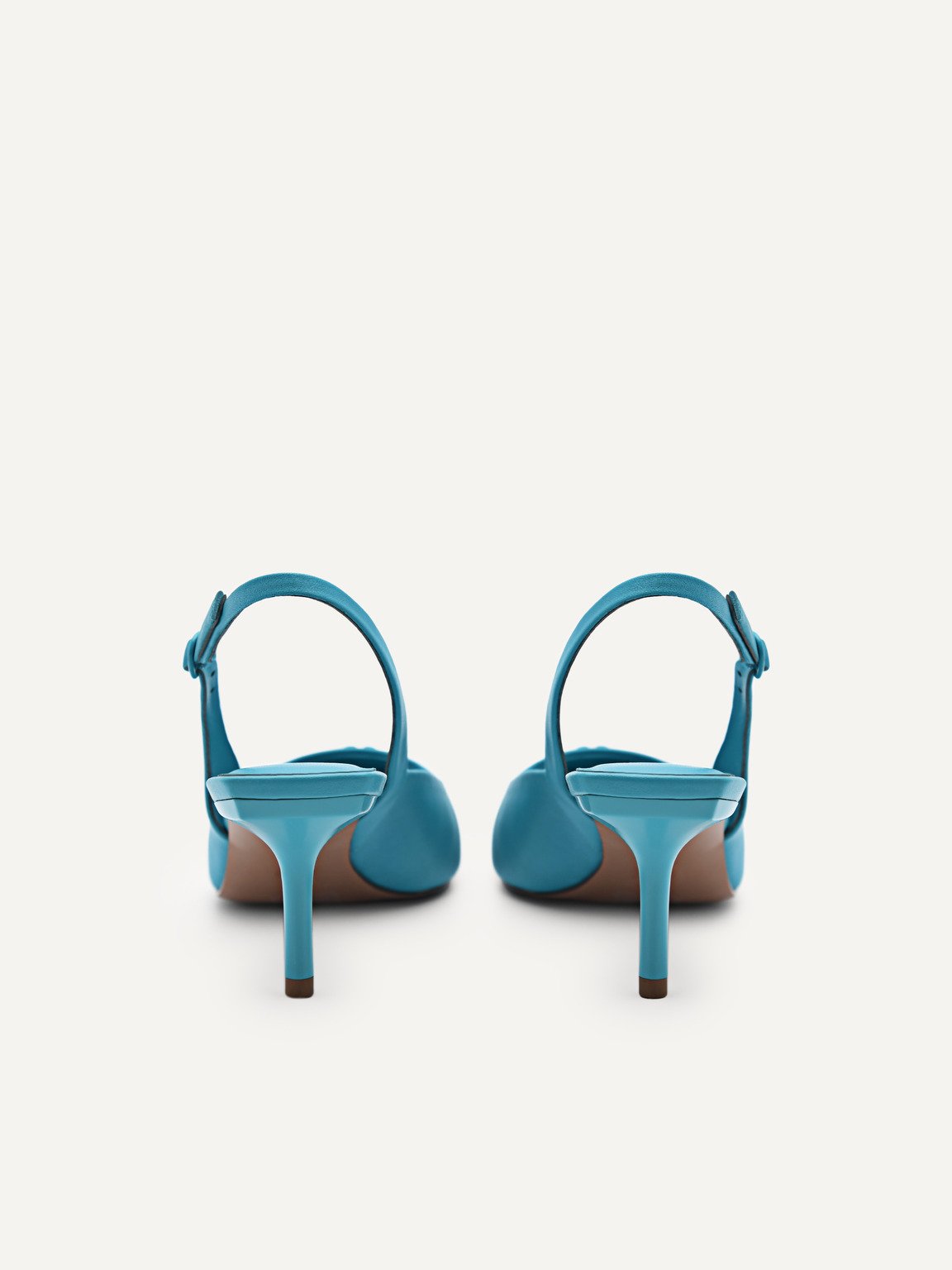 PEDRO Icon Leather Slingback Pumps, Cyan
