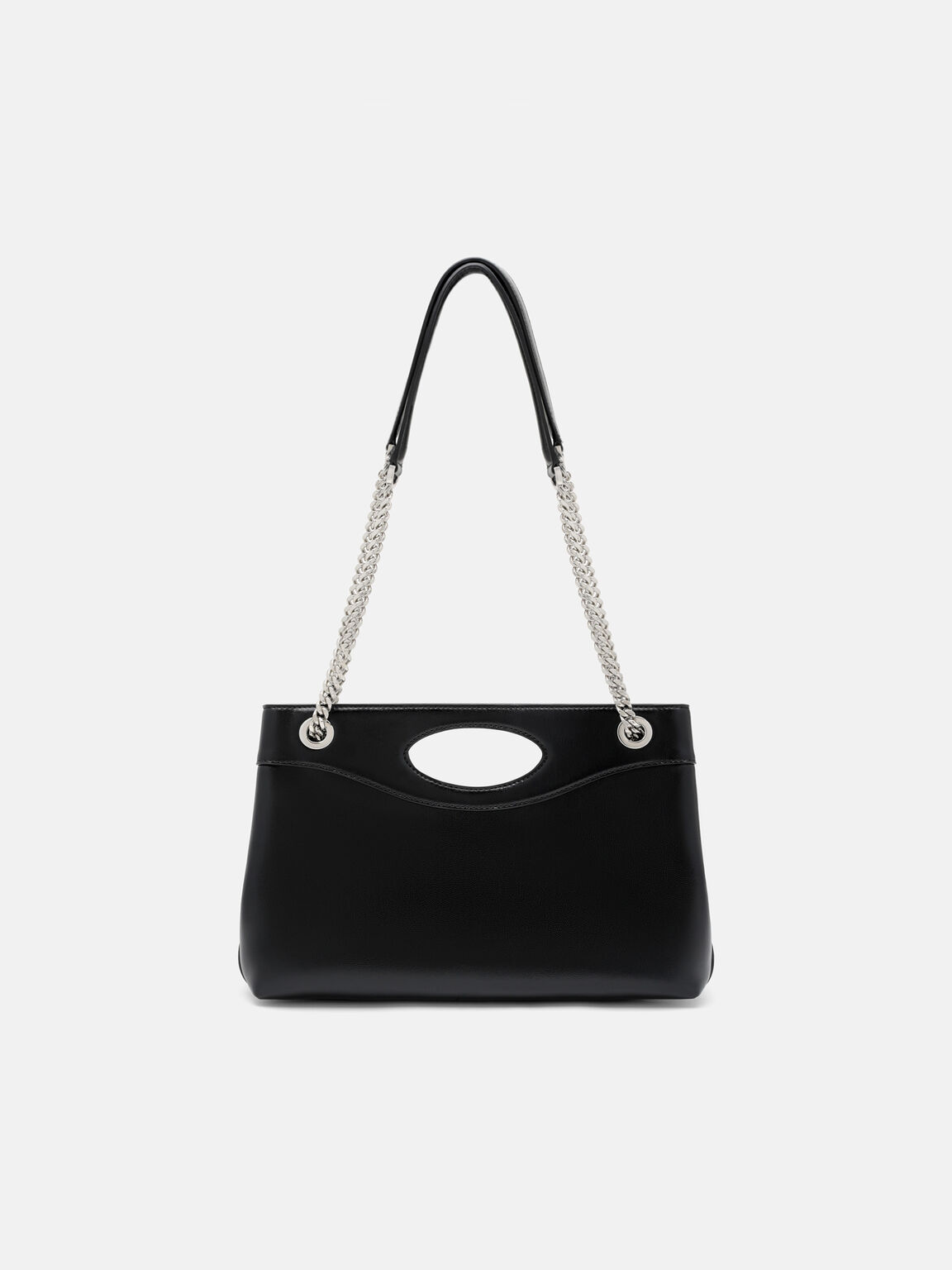 Cassier Shoulder Bag, Black Wrinkled