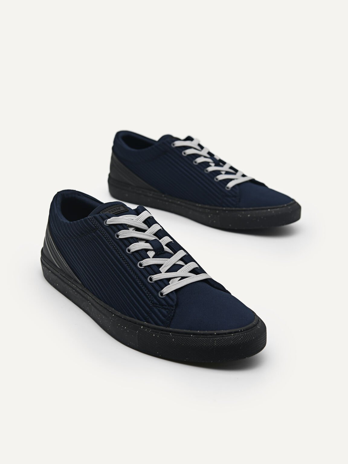 rePEDRO Pleated Sneakers, Navy, hi-res