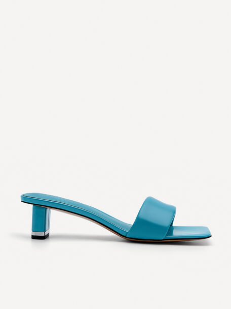 Porto Heel Sandals, Turquoise