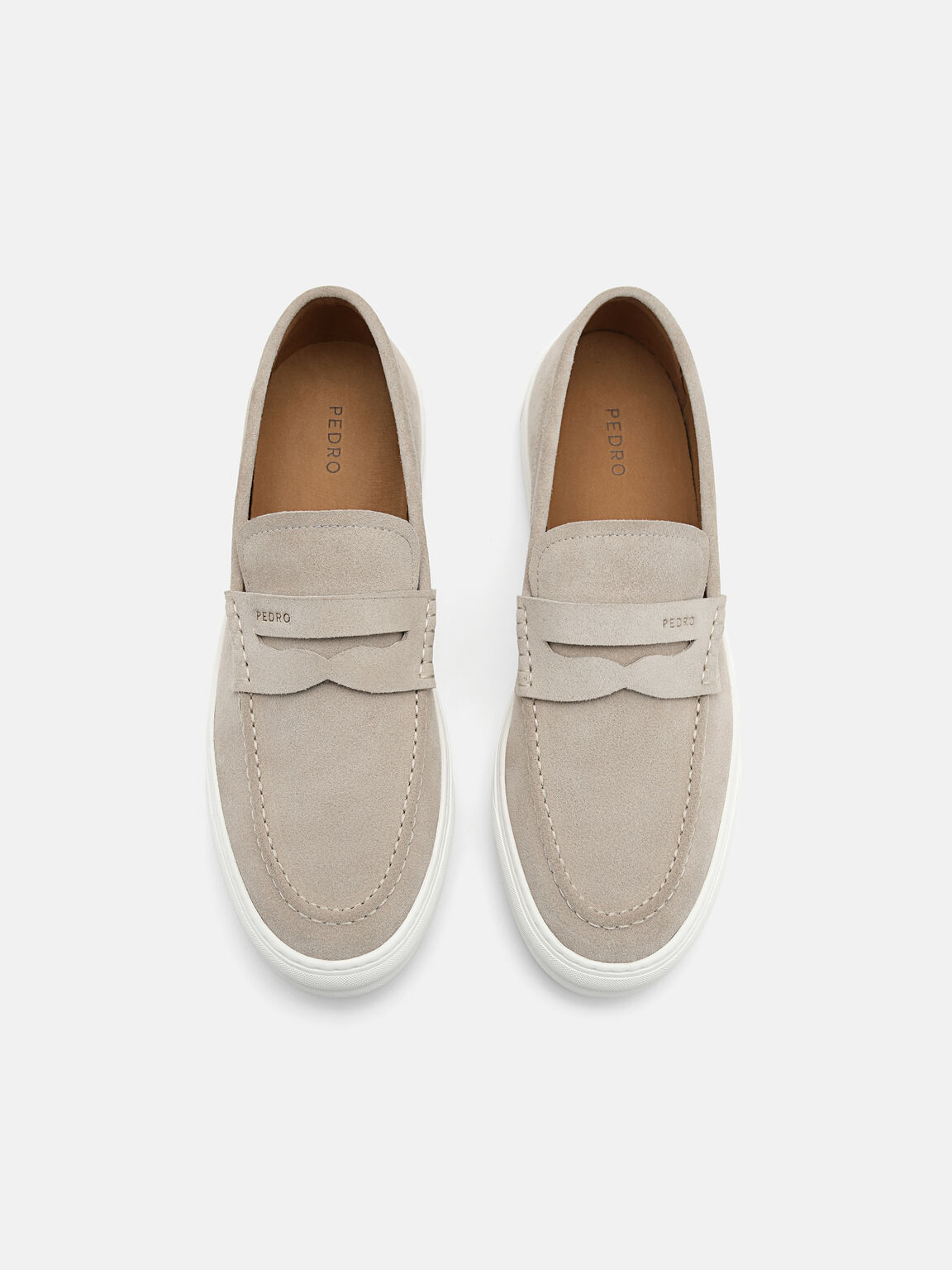 Ridge Suede Slip-On Sneakers, Taupe