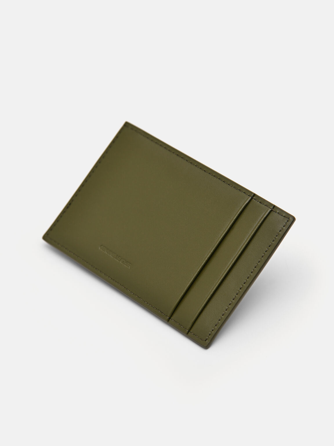 PEDRO Leather Studio Card Holder, Military Green