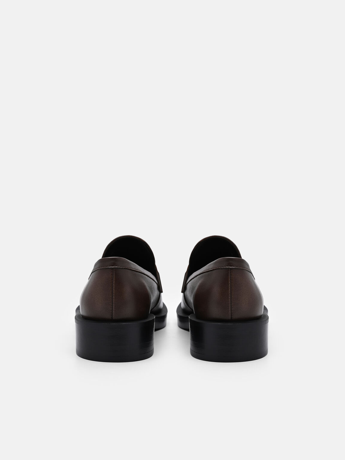 Duet Leather Loafers, Dark Brown