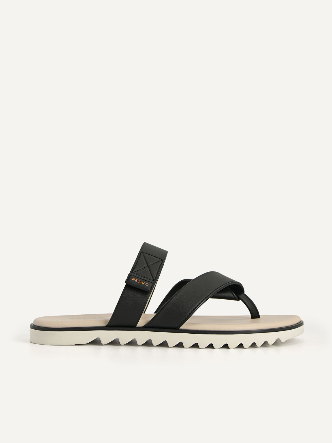 Slip-On Thong Sandals, Black