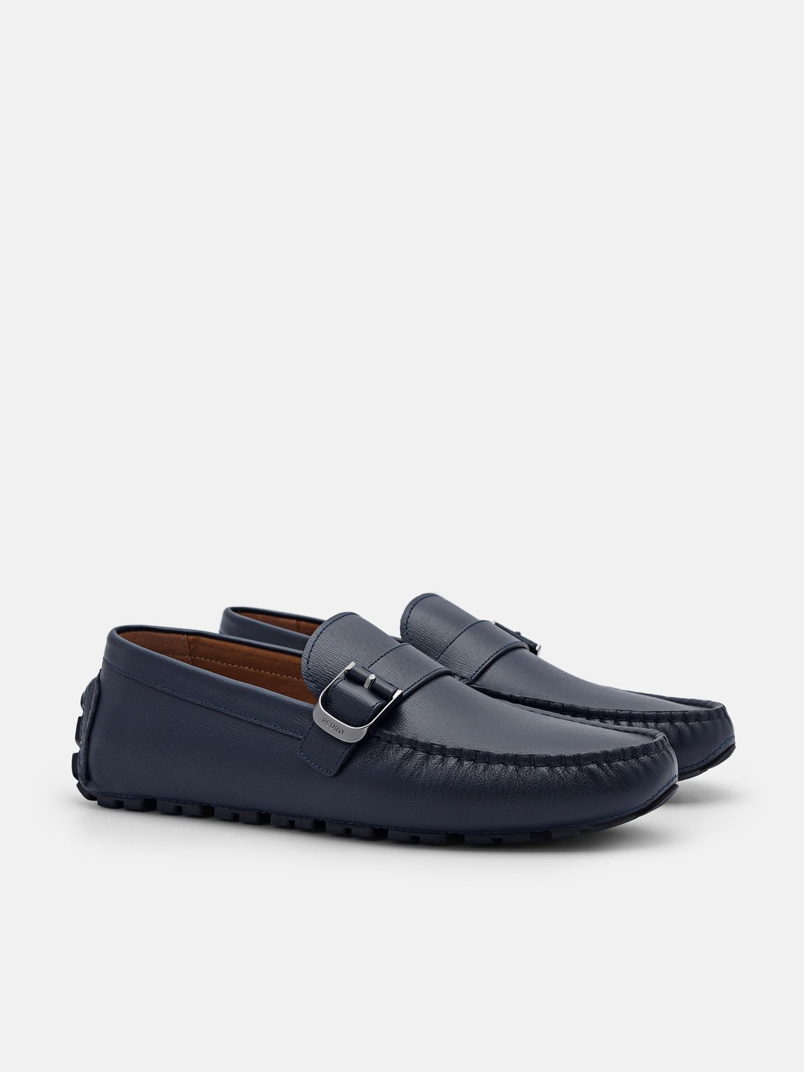 Helix Leather Driving Shoes, Navy