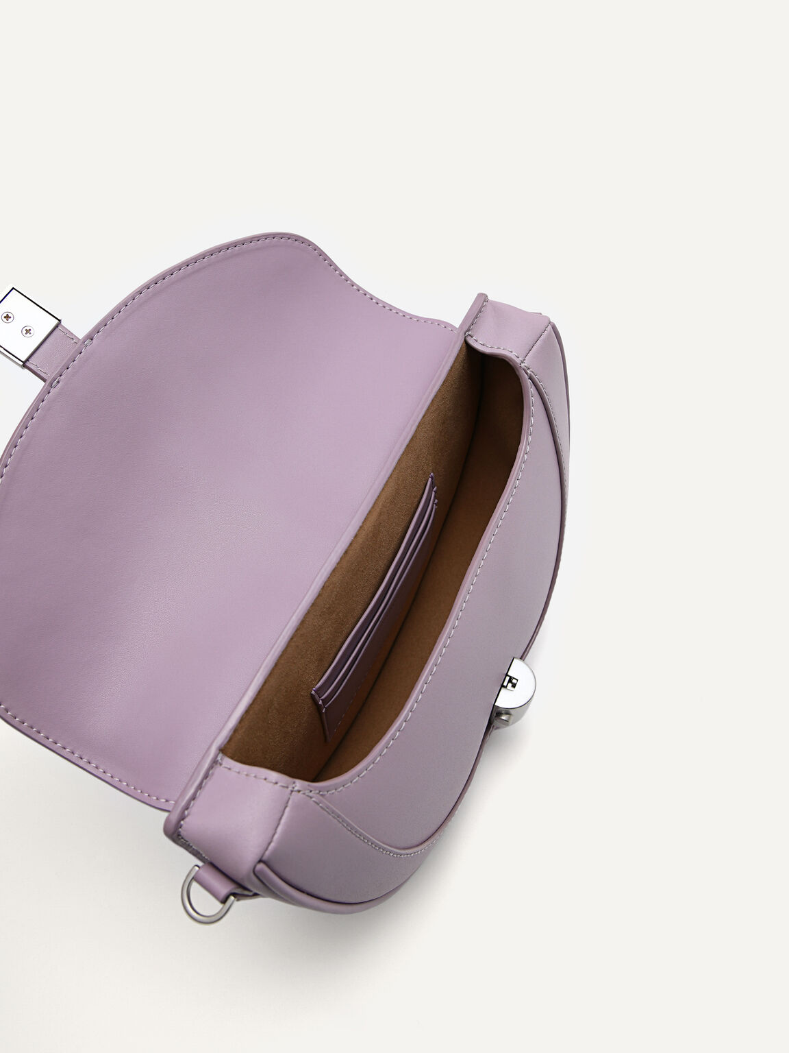 Varvara Leather Shoulder Bag, Lilac