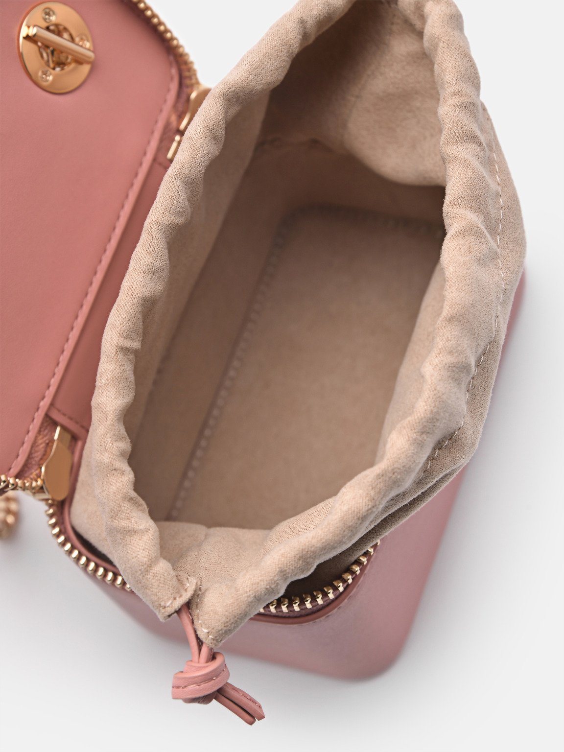 Ari Leather Mini Vanity Case, Blush