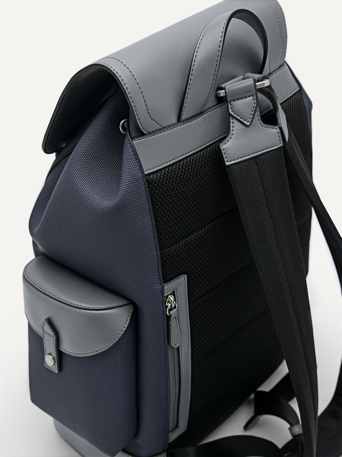 Multi Compartment Backpack with Lining, Navy