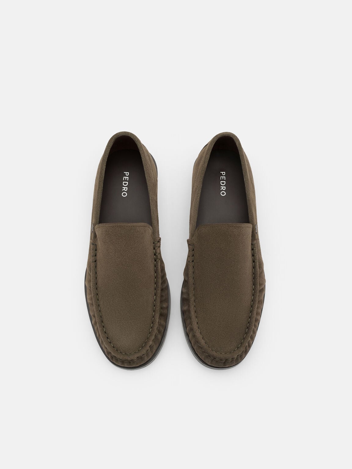Moccasin Loafers, Olive