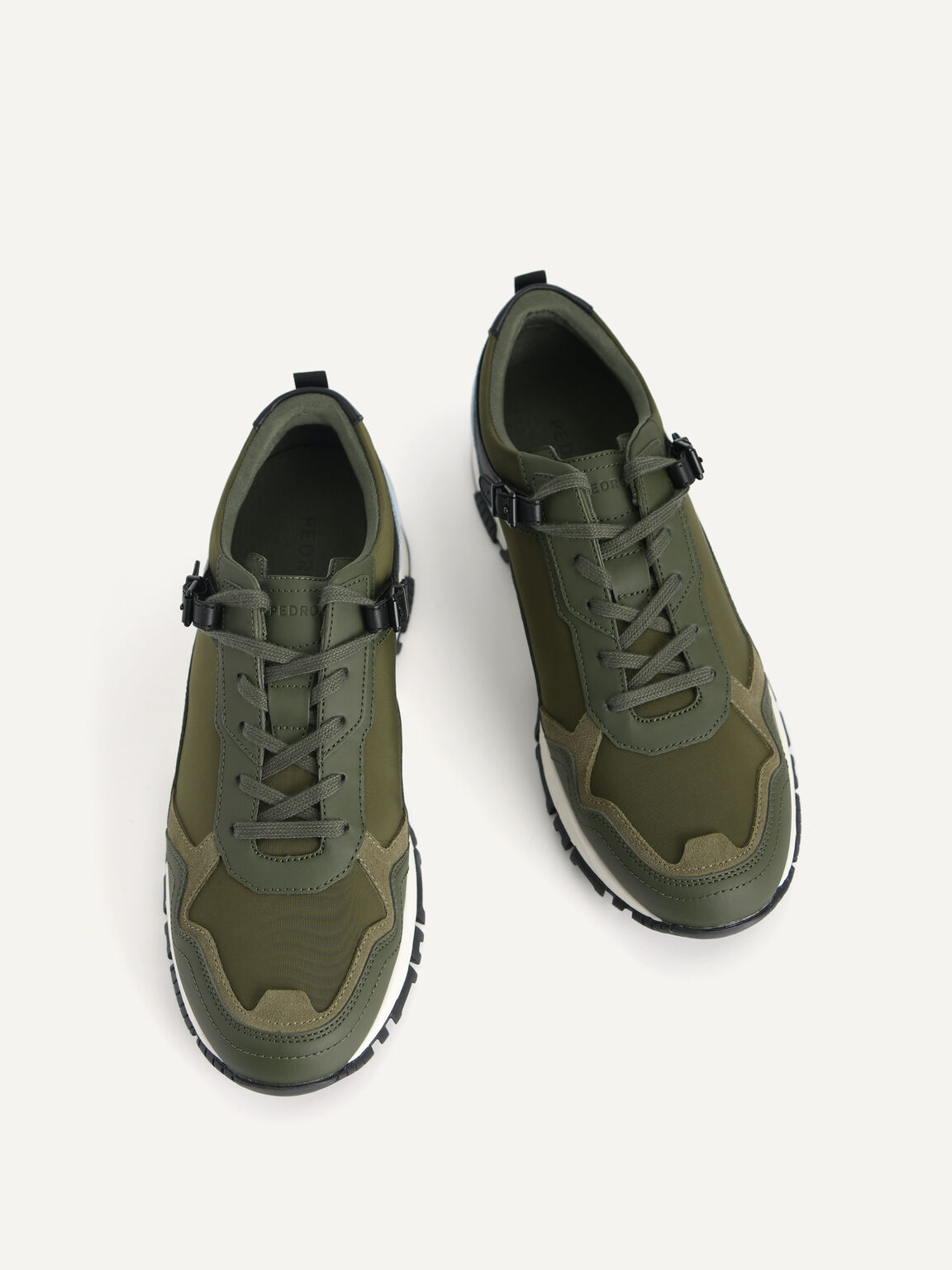 Monochromatic Chunky Sneakers, Military Green, hi-res