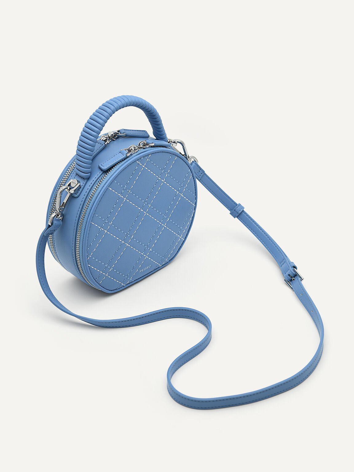 Cala Quilted Shoulder Bag, Blue